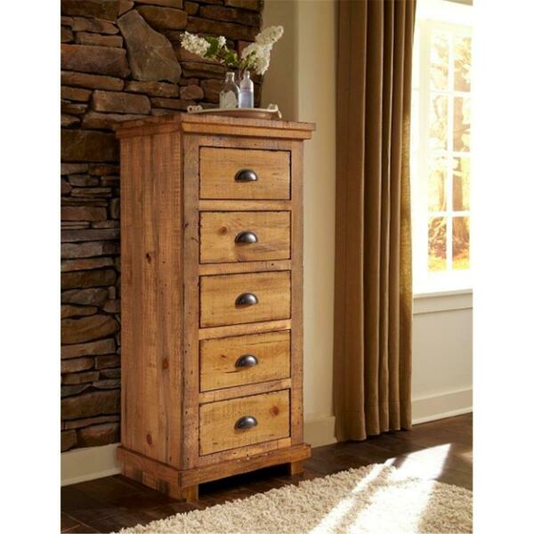 Progressive Furniture Willow Casual Style Lingerie Chest Dresser- Distressed Pine P608-13